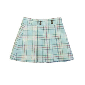 Janie and Jack Girls Aqua | Red Plaid Skirt size: 2T